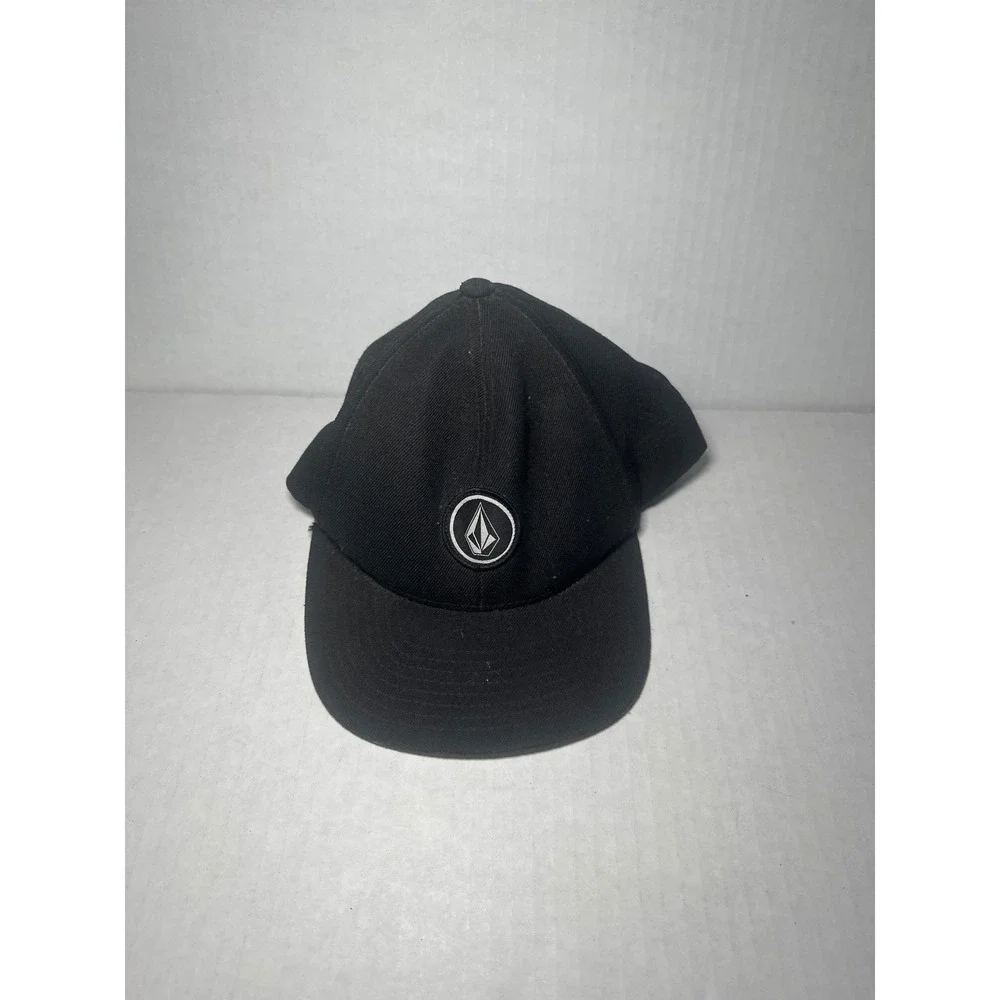 Volcom Stone Youth Snapback Hat Black Embroidered Logo F5511561 Skate Surf Cap